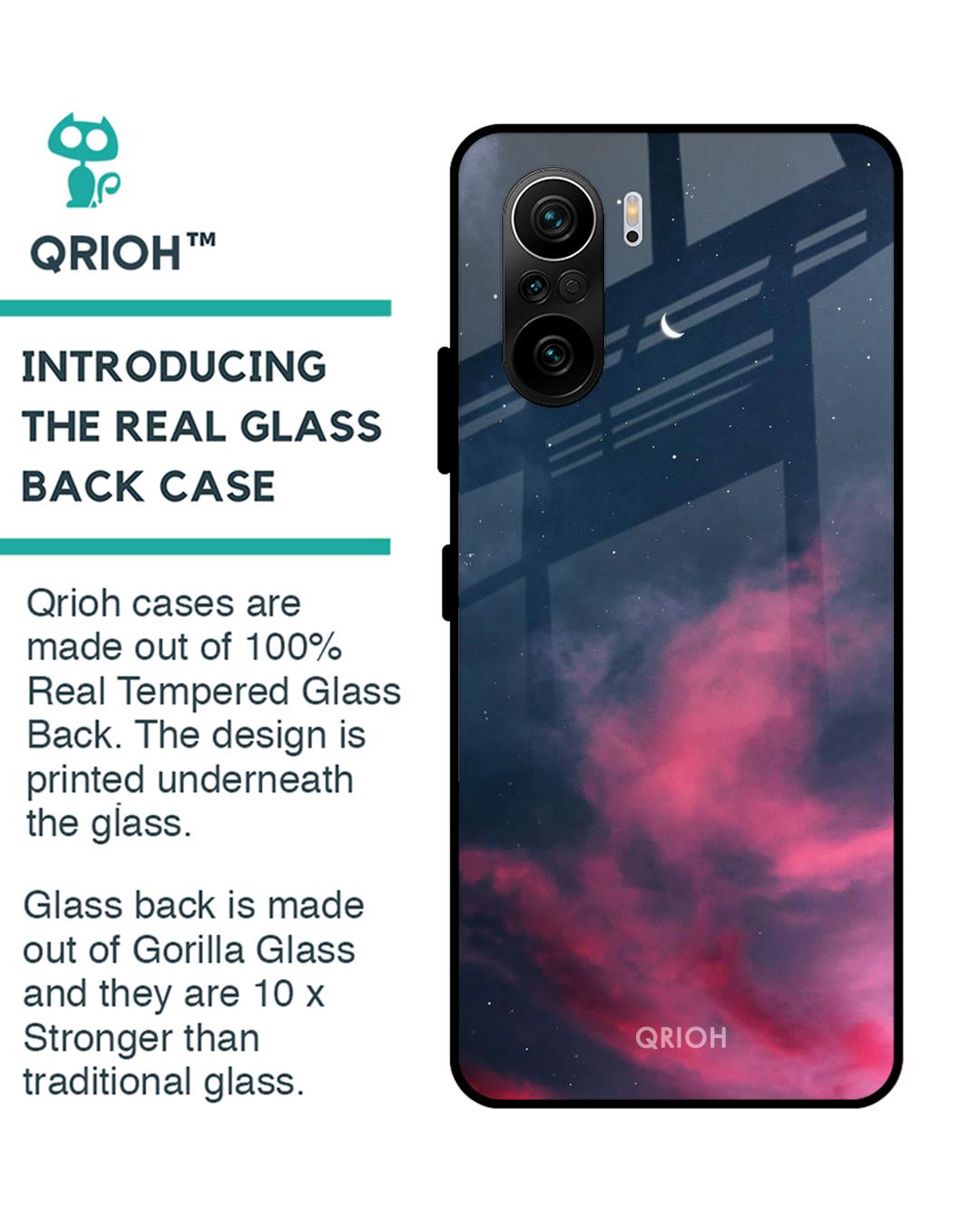 Shop Moon Night Printed Premium Glass Cover For Mi 11X Pro (Impact Resistant, Matte Finish)-Back