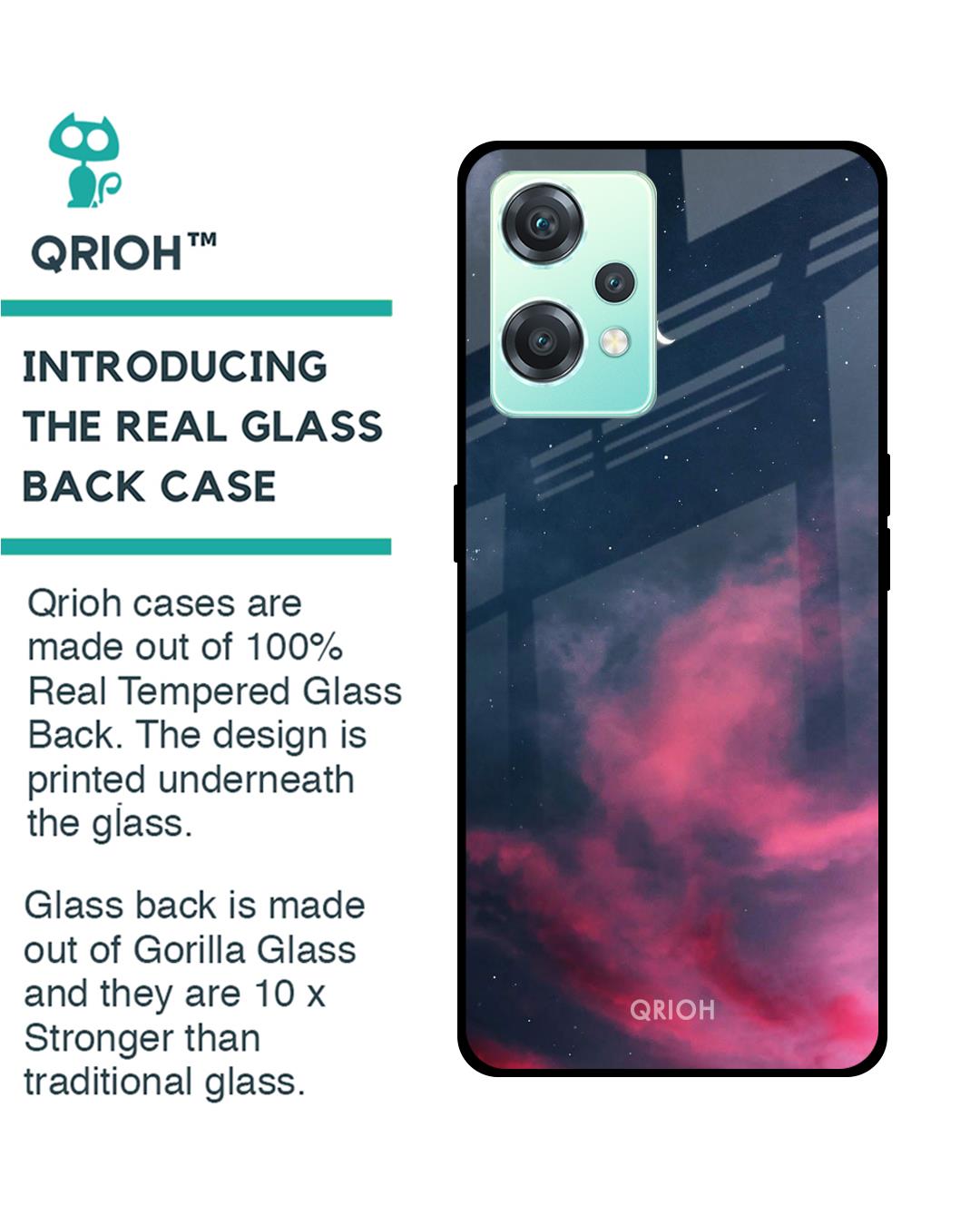 Shop Moon Night Printed Premium Glass Cover For OnePlus Nord CE 2 Lite 5G(Impact Resistant, Matte Finish)-Back