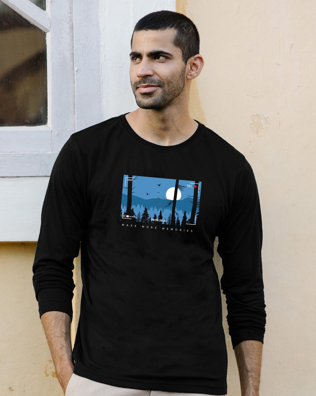 

More Memories Full Sleeve T-Shirt Black Men' Printed Full Sleeve T-Shirt Bewakoof.com