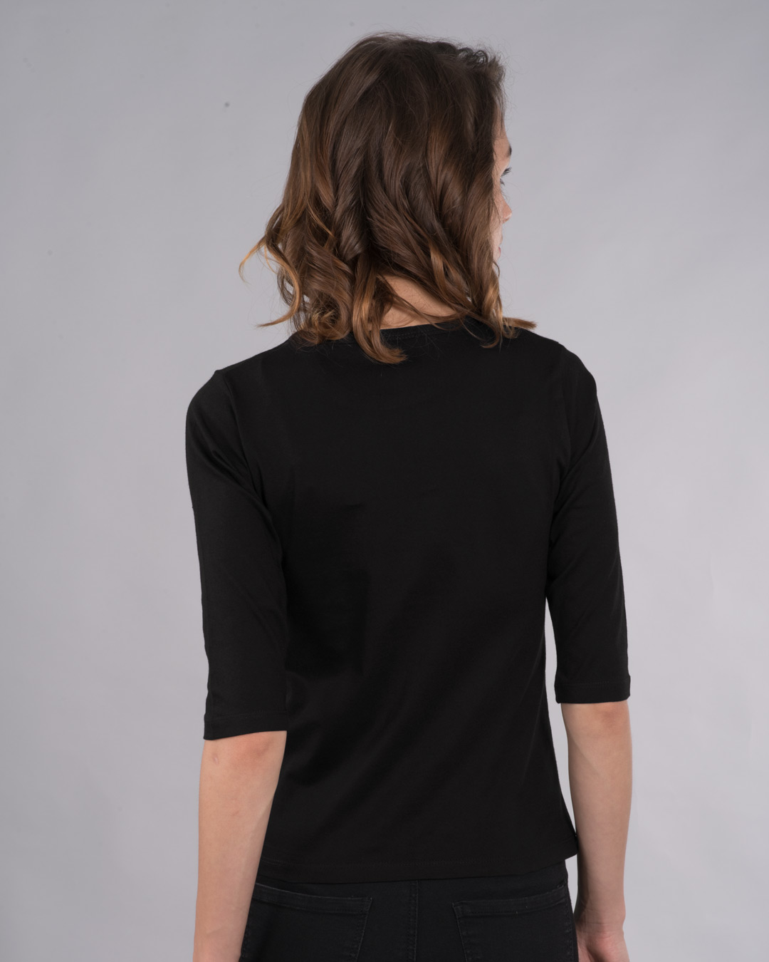 Shop More Self Love Round Neck 3/4th Sleeve T-Shirt-Back
