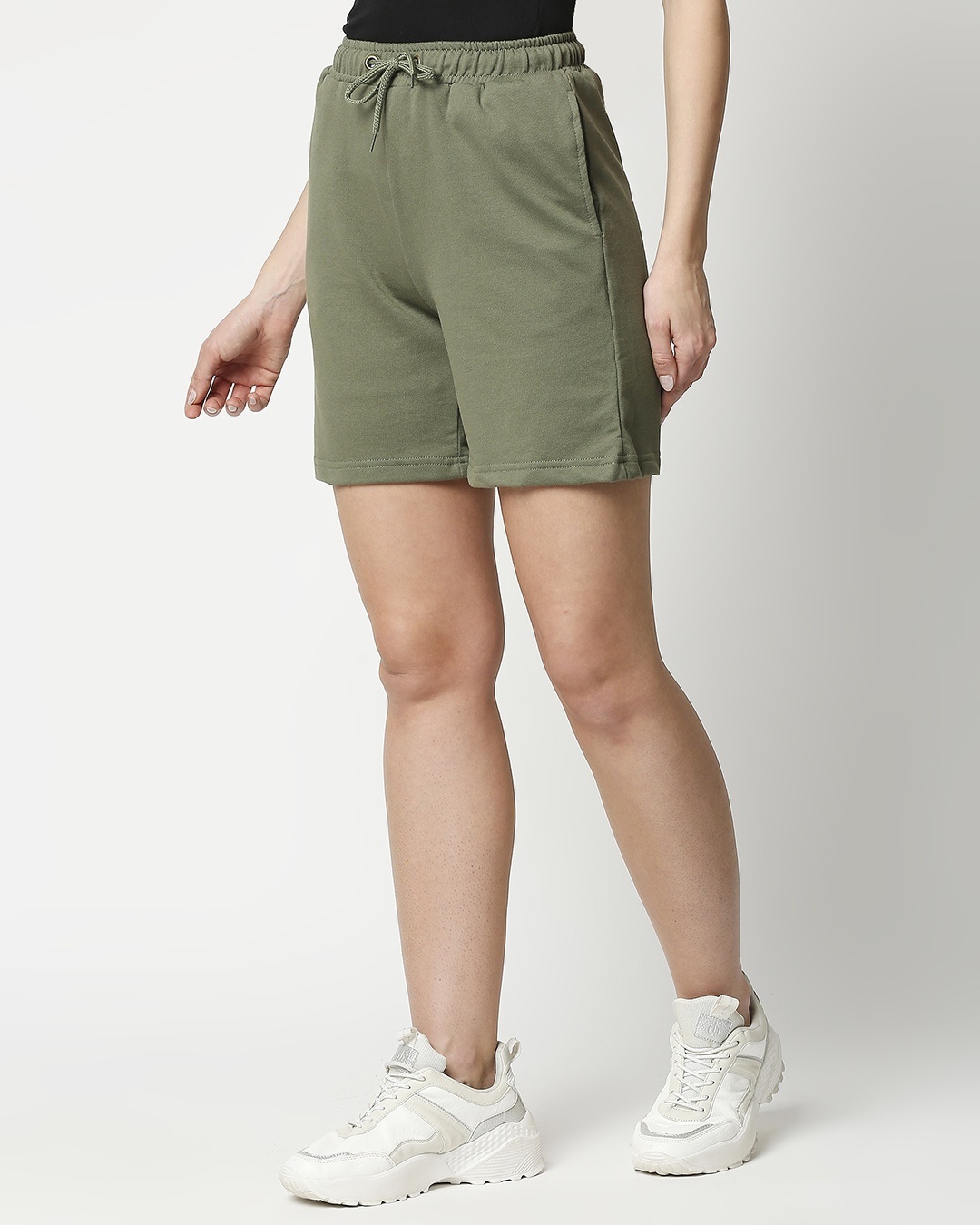 Shop Women's Moss Green Shorts-Back