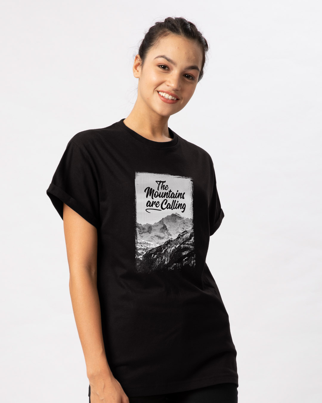 Shop Mountain Travels Boyfriend T-Shirt-Back