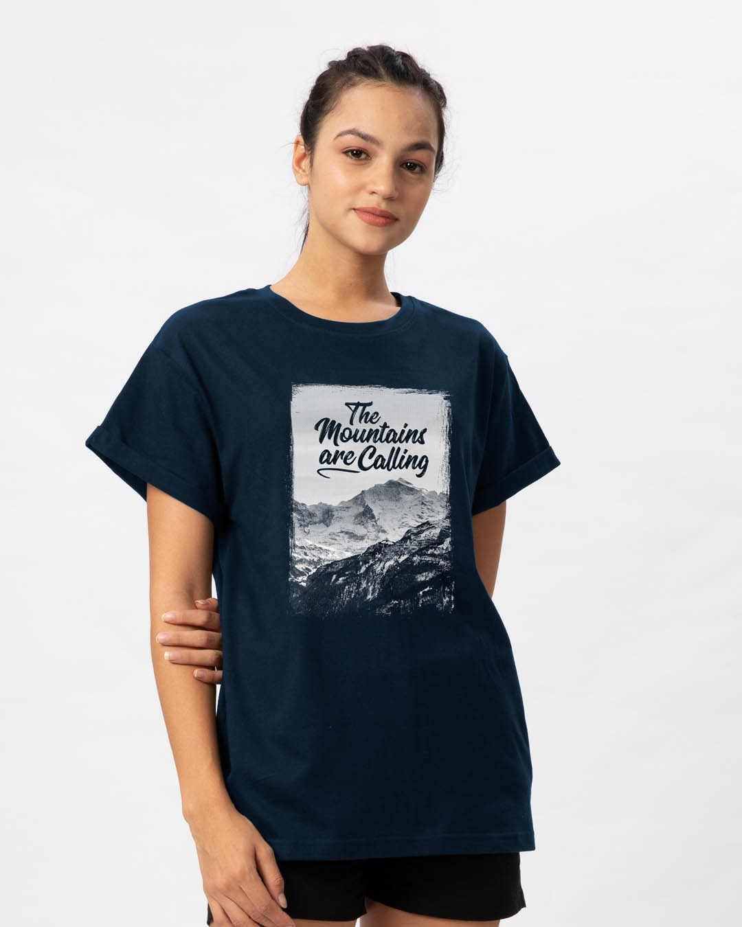 Shop Mountain Travels Boyfriend T-Shirt-Back