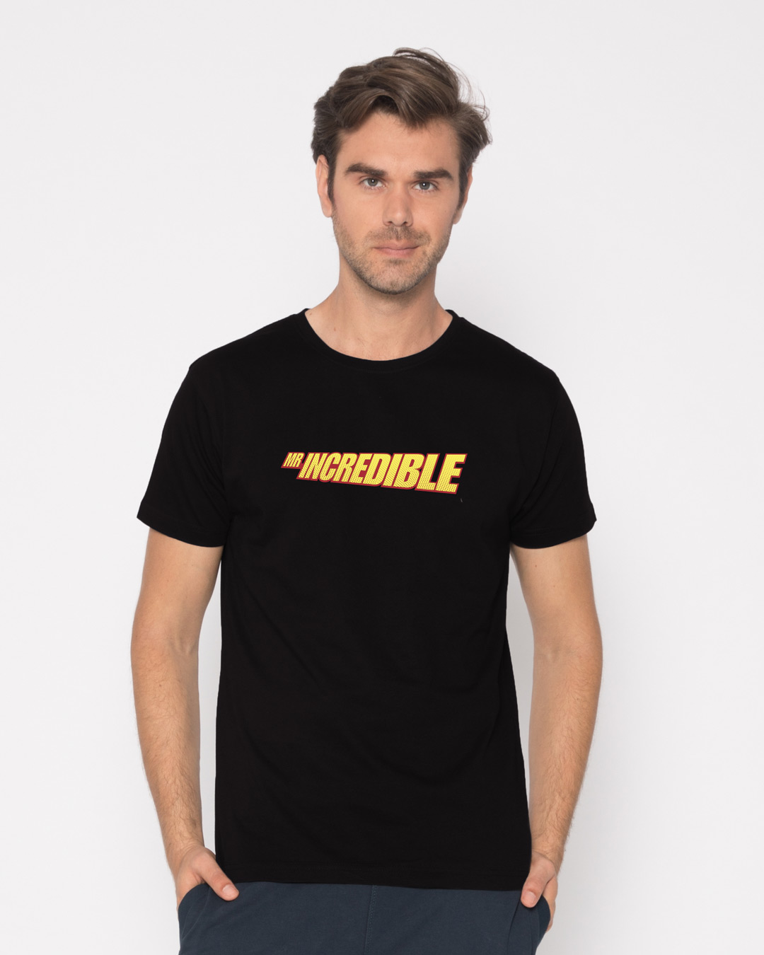 Shop Mr Incredible Typo Half Sleeve T-Shirt (DL)-Back