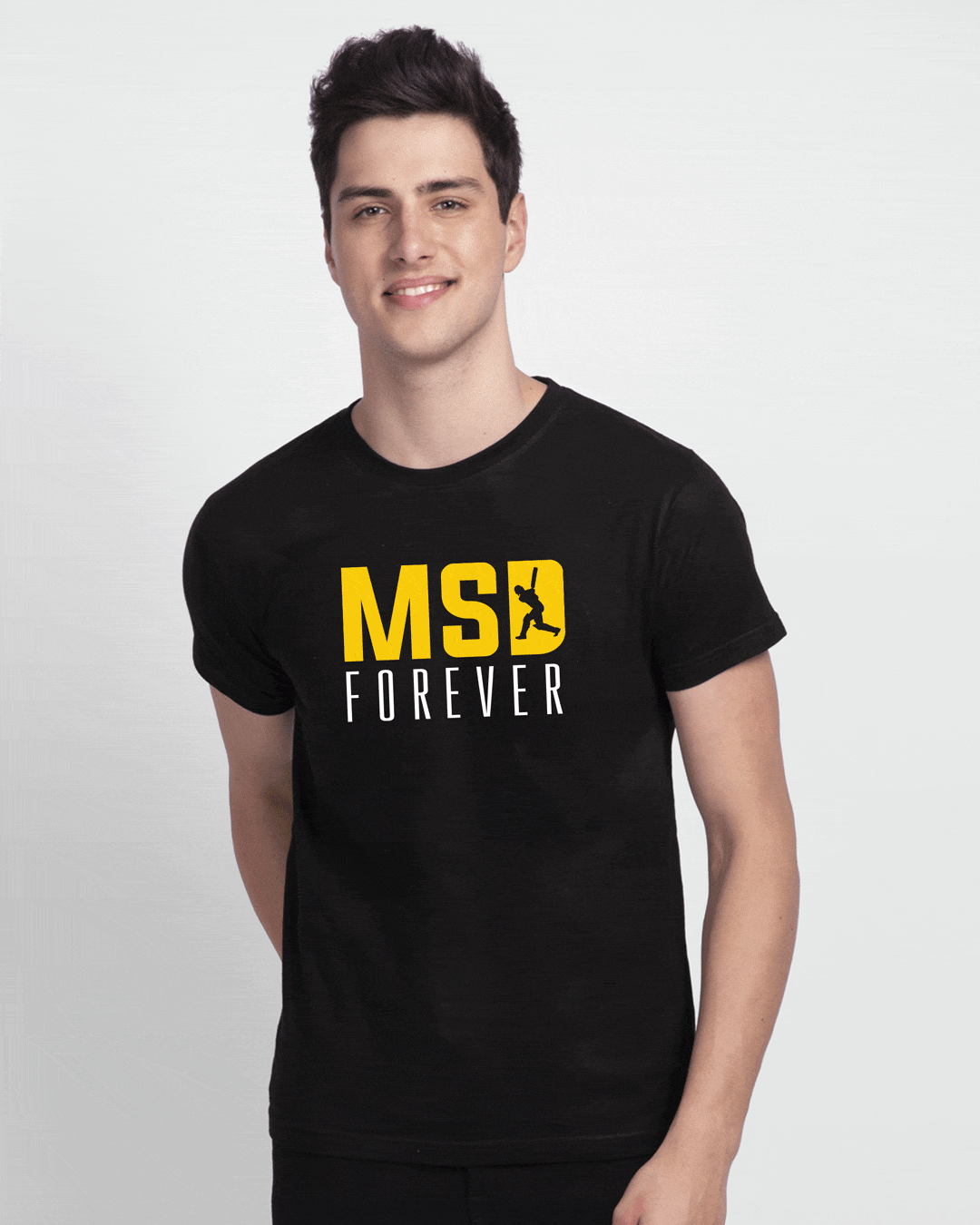 

MSD Forever Front-Back Half Sleeve T-Shirt Black Men' Printed T-Shirts Bewakoof.com