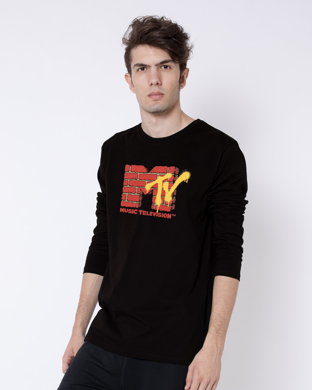 Shop Mtv Wall Full Sleeve T-Shirt (MTL)-Back