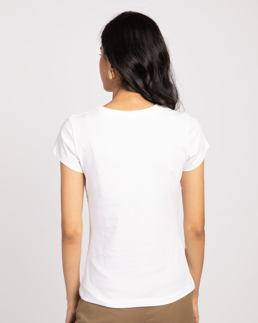 Shop Mulan Flower Gold Print Half Sleeve T-Shirt (DL)-Back