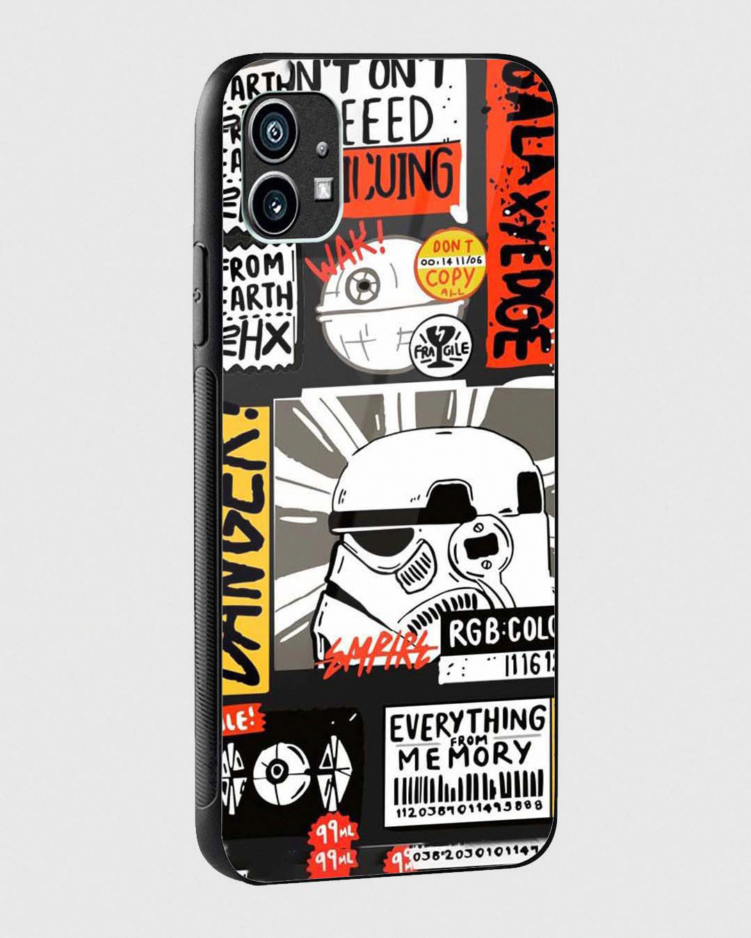 Shop MultiColor Darth Vader Premium Glass Case for Nothing Phone (1)-Back