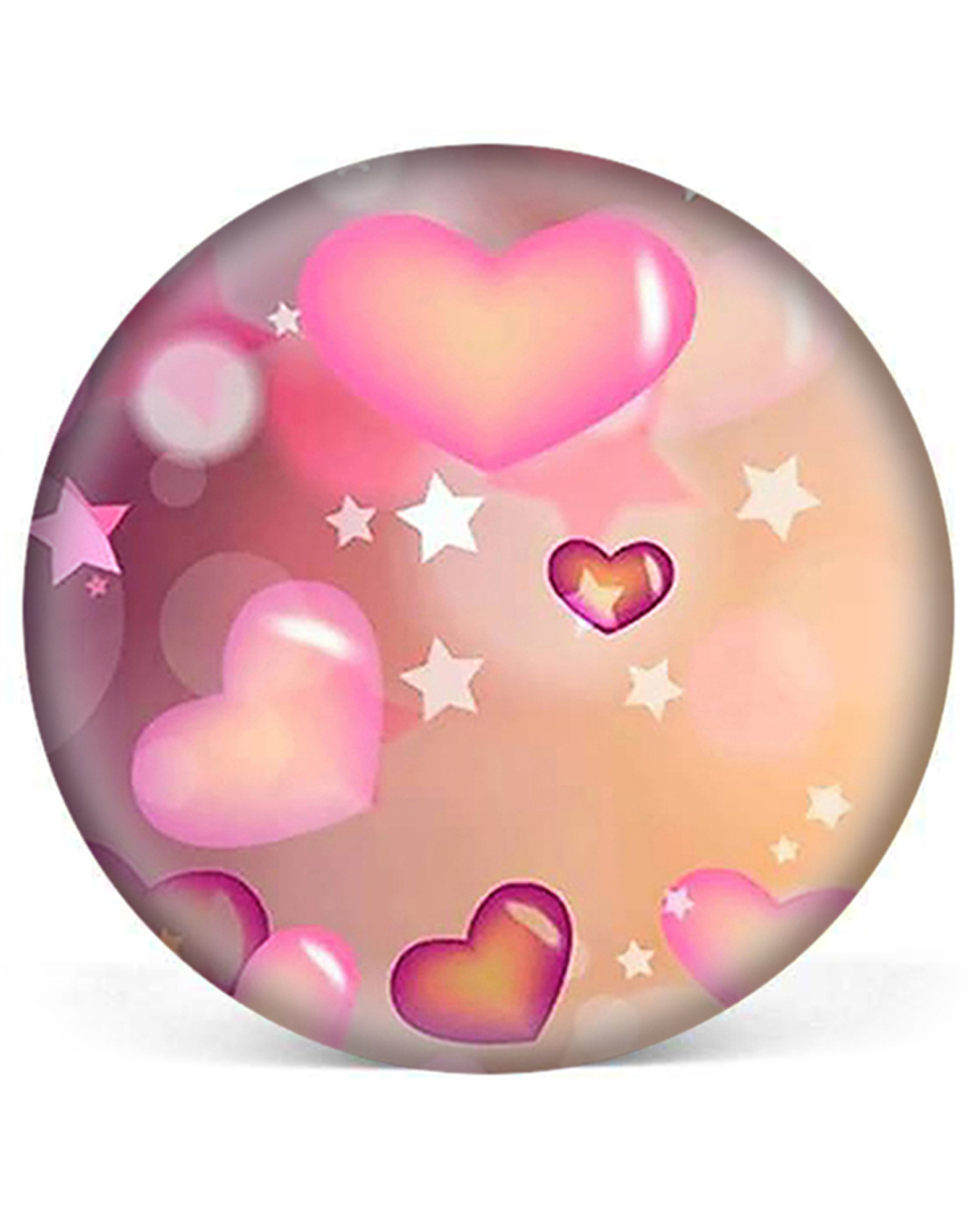 Shop Multicolor Heart with Stars Plastic Popsocket-Back