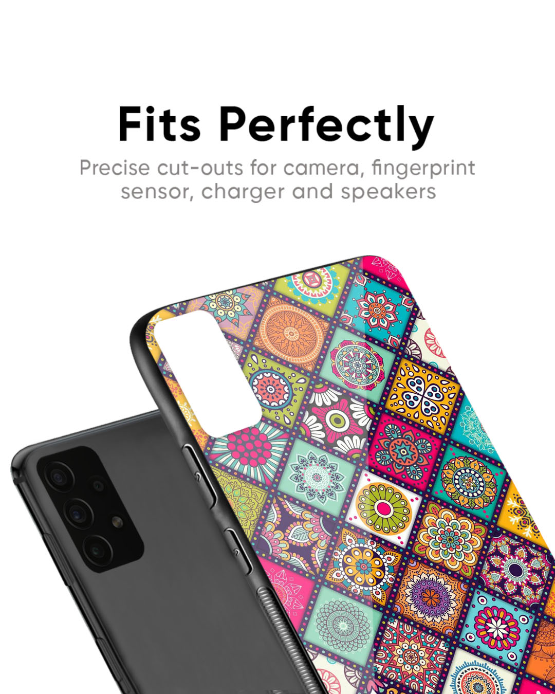 Shop Multicolor Mandala Premium Glass Case for Google Pixel 6a (Shock Proof, Scratch Resistant)-Back