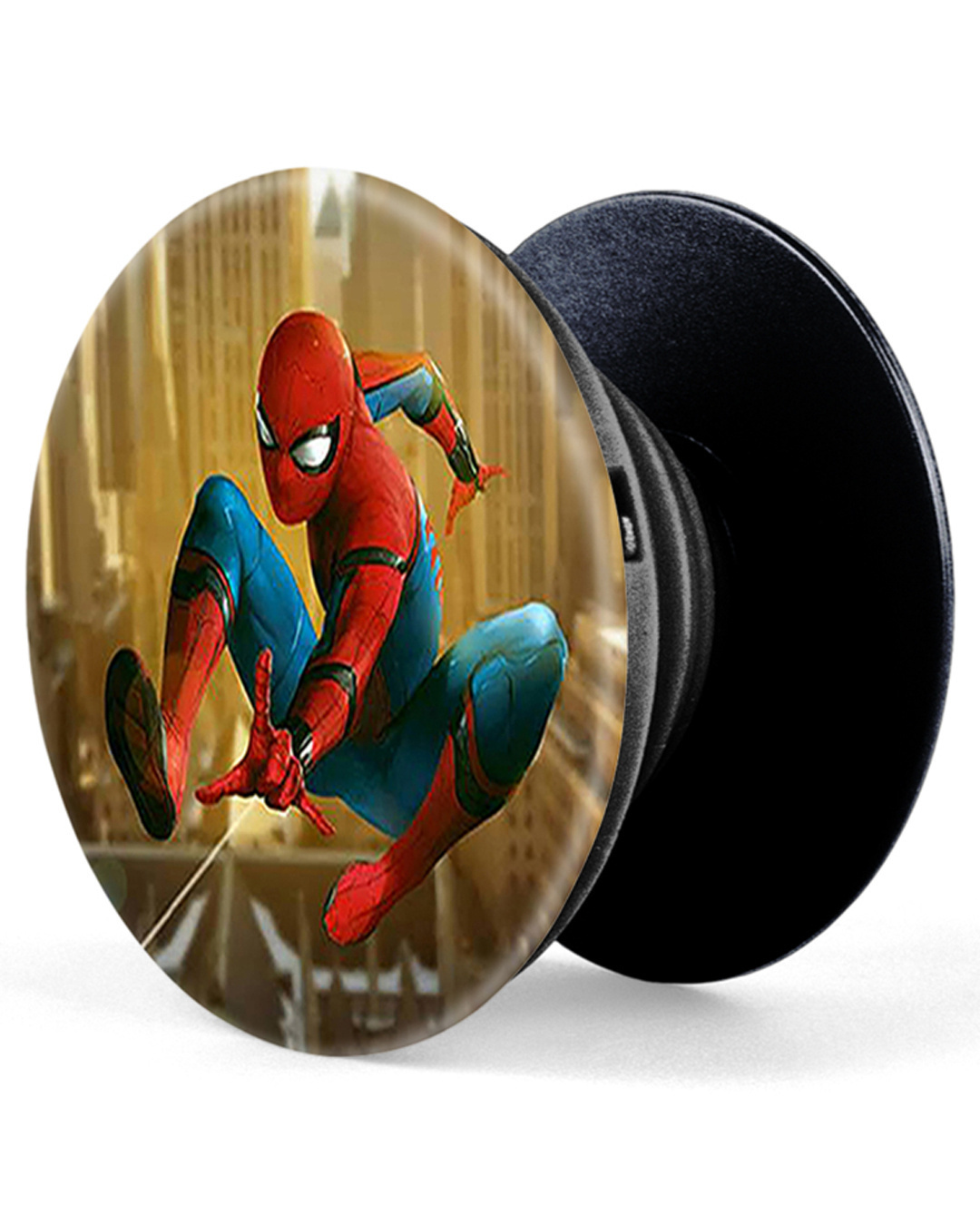 Shop Multicolor Spiderman Posture Pop Socket-Back