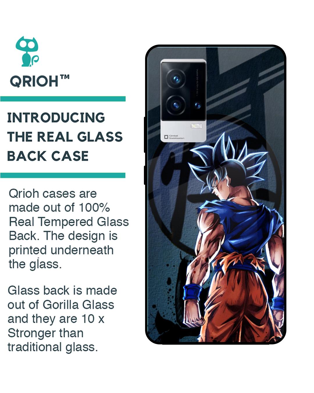 Shop Mundo Goku Premium Glass Case for IQOO 9 5G (Shock Proof,Scratch Resistant)-Back