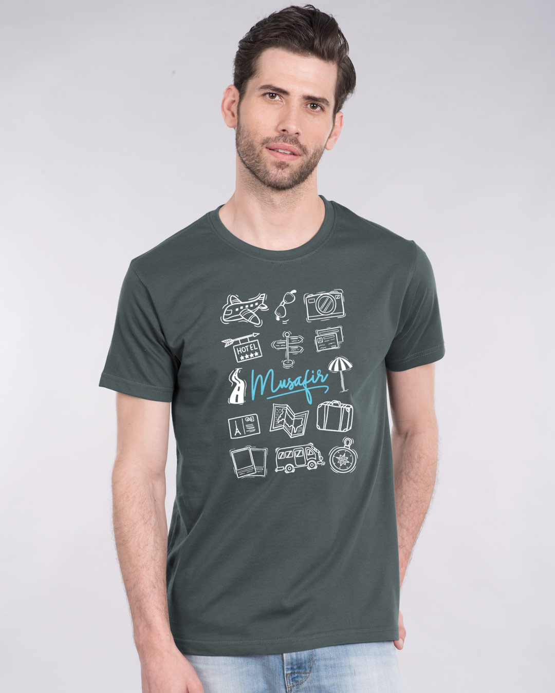Shop Musafir Doodle Half Sleeve T-Shirt-Back