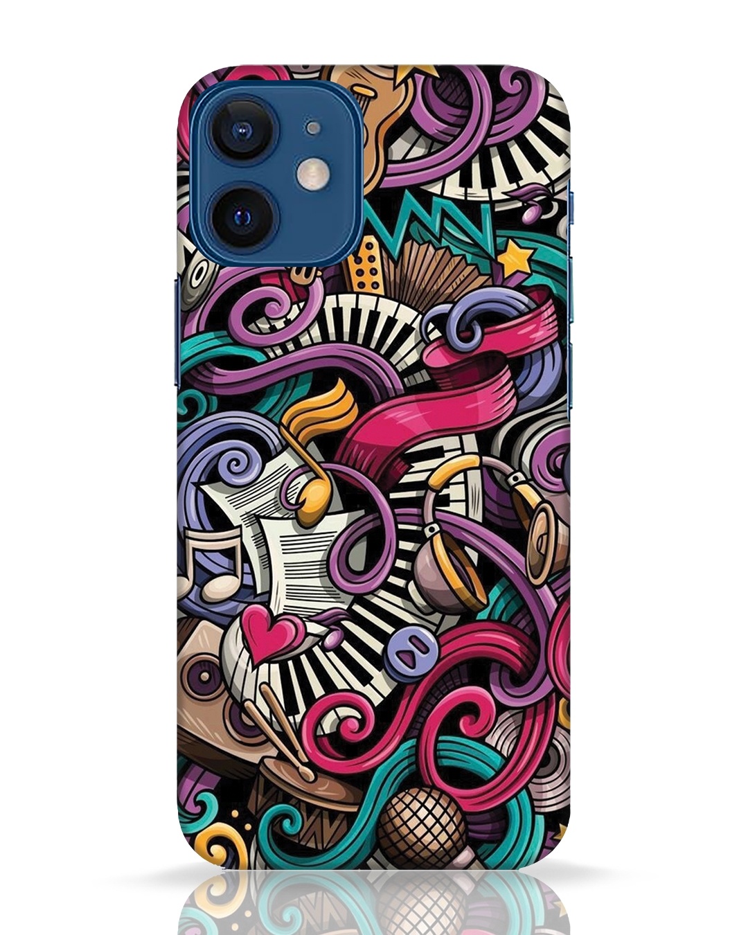 Buy Music Graffiti Designer Hard Cover for Apple iPhone 12 Mini Online in  India at Bewakoof