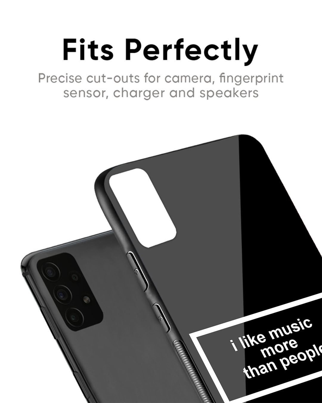 Shop Music Lover Premium Glass Case for Apple iPhone SE 2020 (Shock Proof, Scratch Resistant)-Back