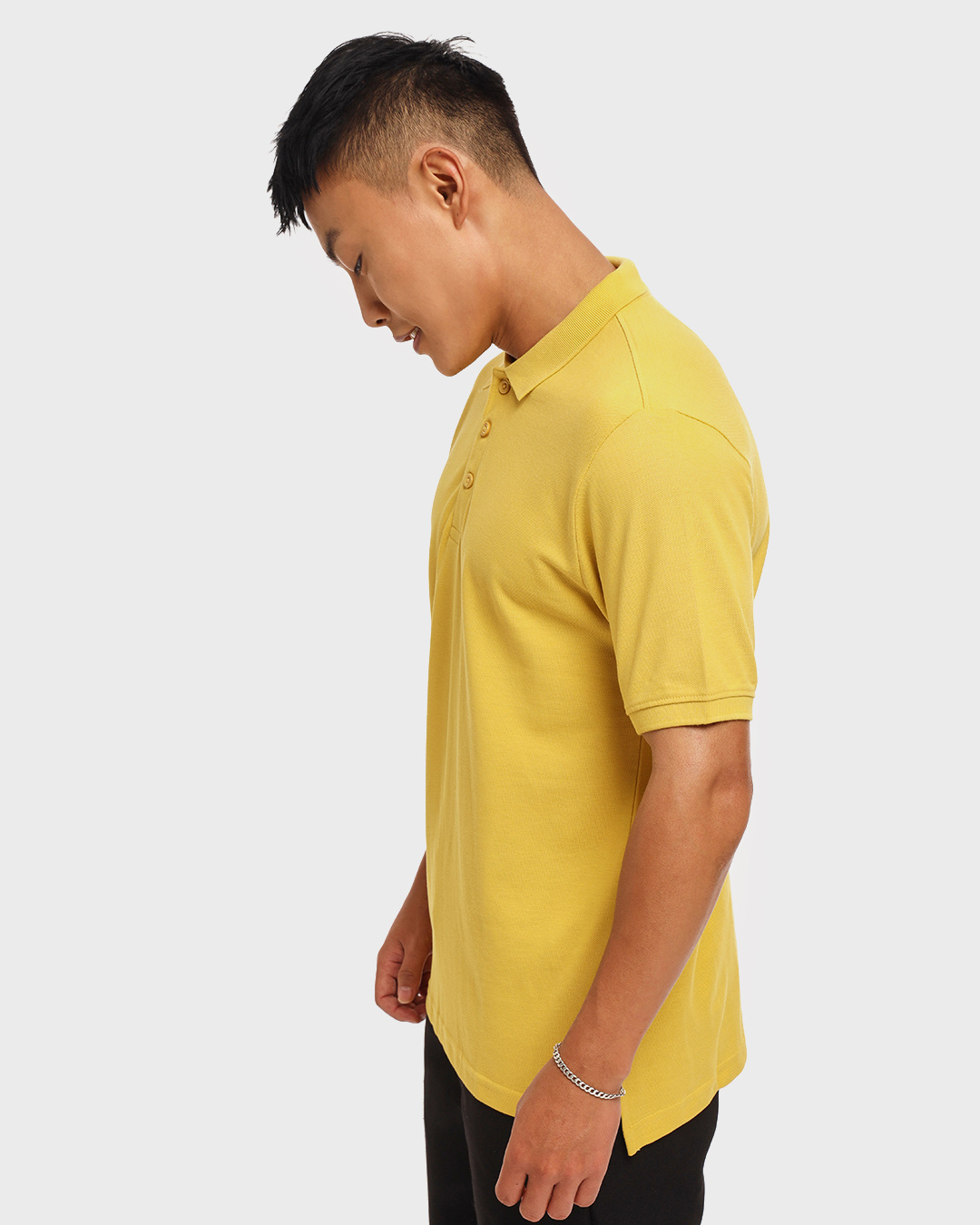Shop Mustard Yellow Classic Polo-Back