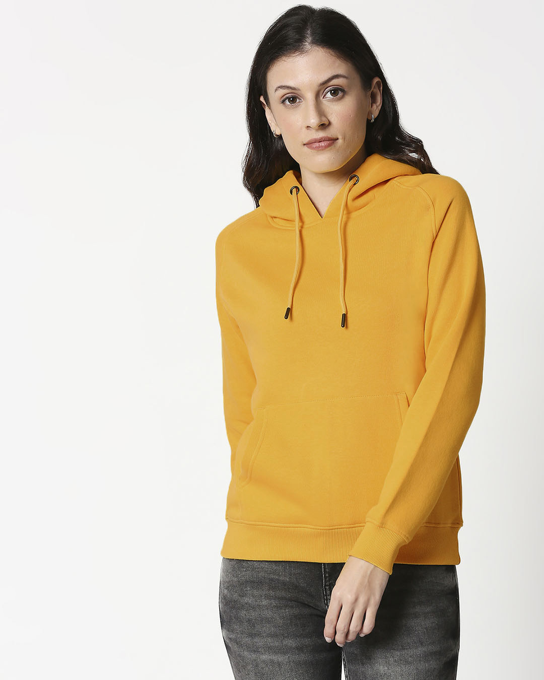 Buy Mustard Yellow Hoodie Sweatshirt for Women yellow Online at Bewakoof