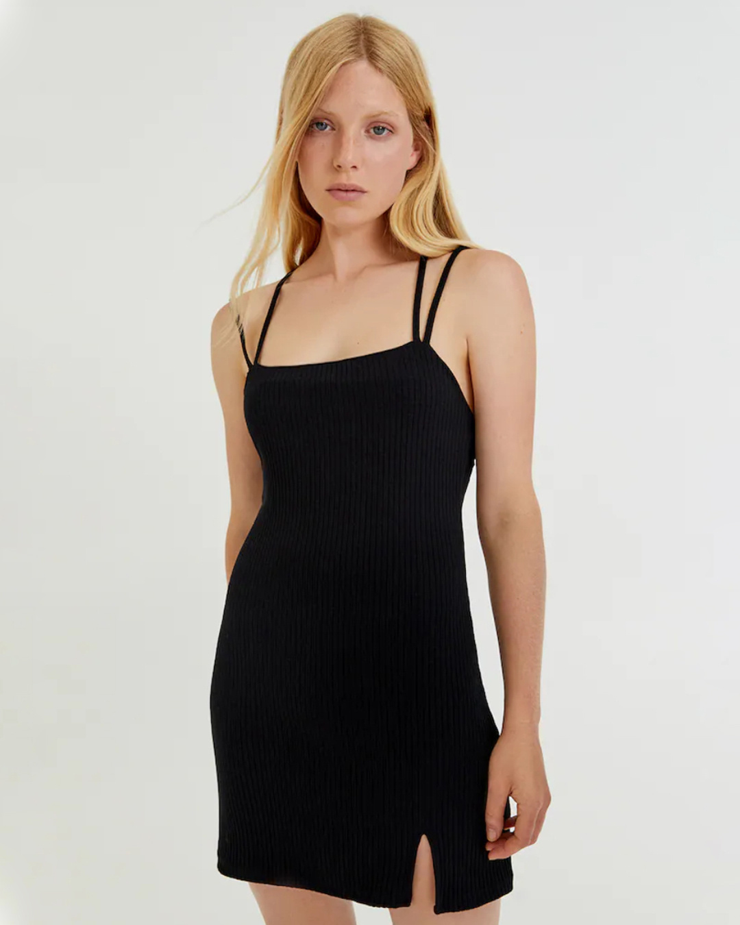 Buy MWB Side slit Little Black Dress for Women Black Online at Bewakoof