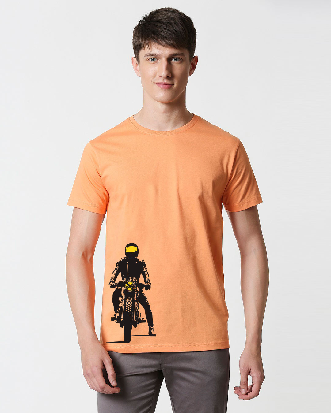 Shop My Ride Half Sleeve T-Shirt Mock Orange -Back