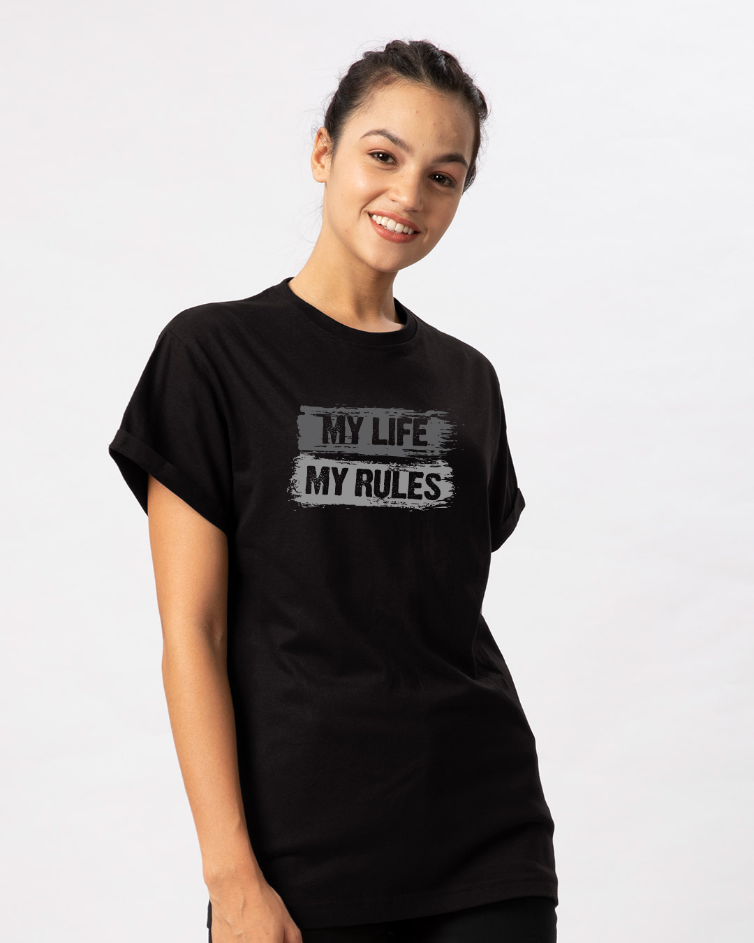 Shop My Rules Boyfriend T-Shirt-Back