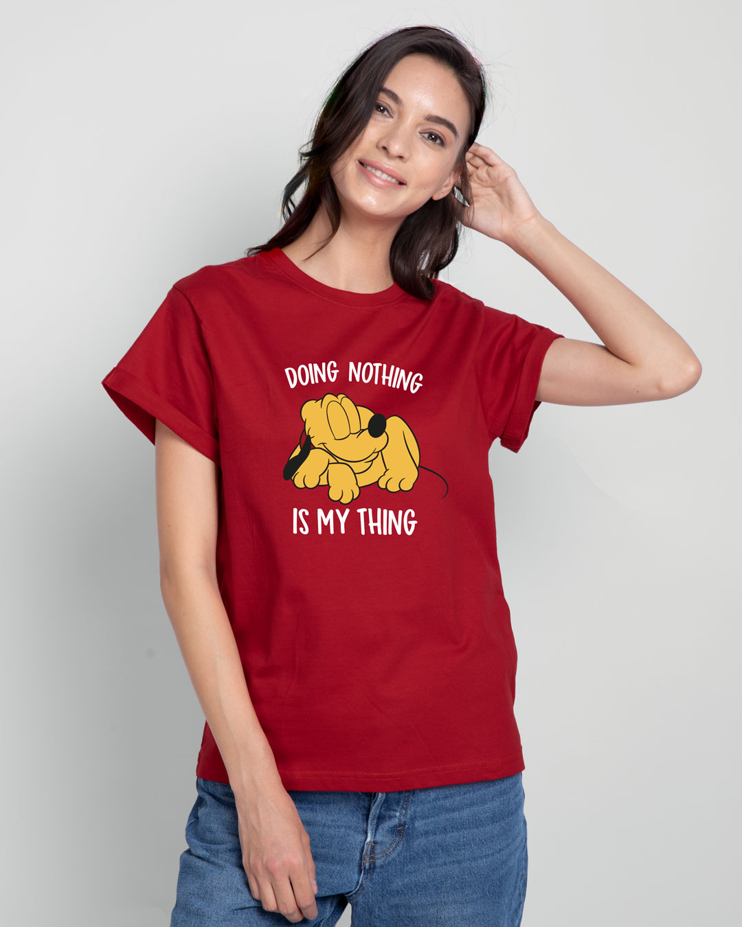 Shop My Thing Boyfriend T-Shirt (DL) Bold Red-Back