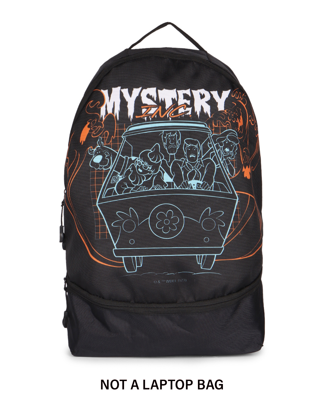 Shop Unisex Black Mystery Inc. Printed Small Backpack-Back
