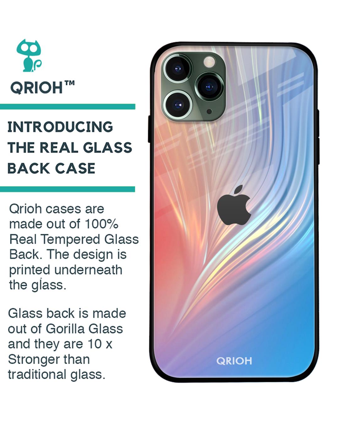 Shop Iphone 11 Pro Max Mystic Aurora Glass Case-Back