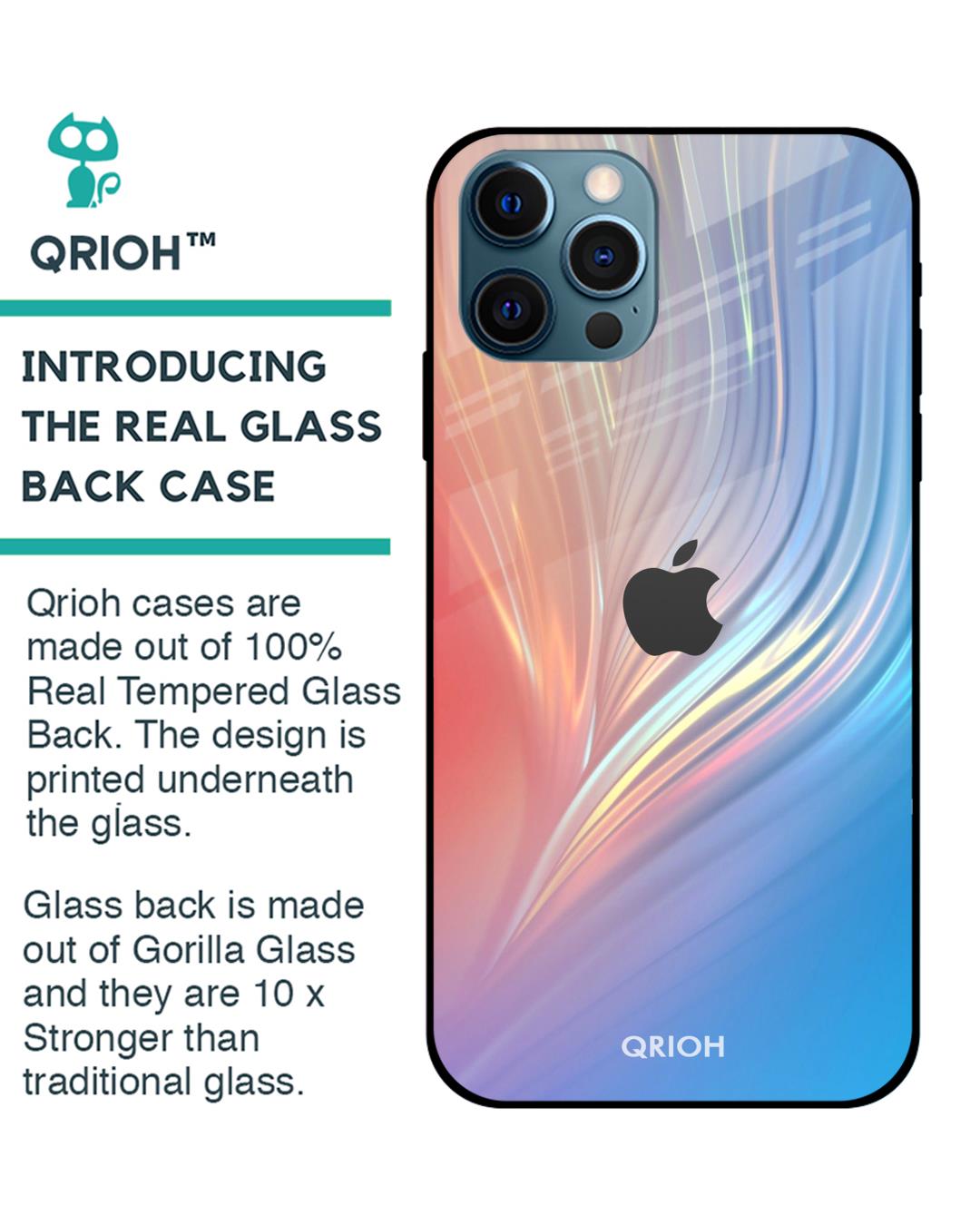 Shop Iphone 12 Pro Max Mystic Aurora Glass Case-Back