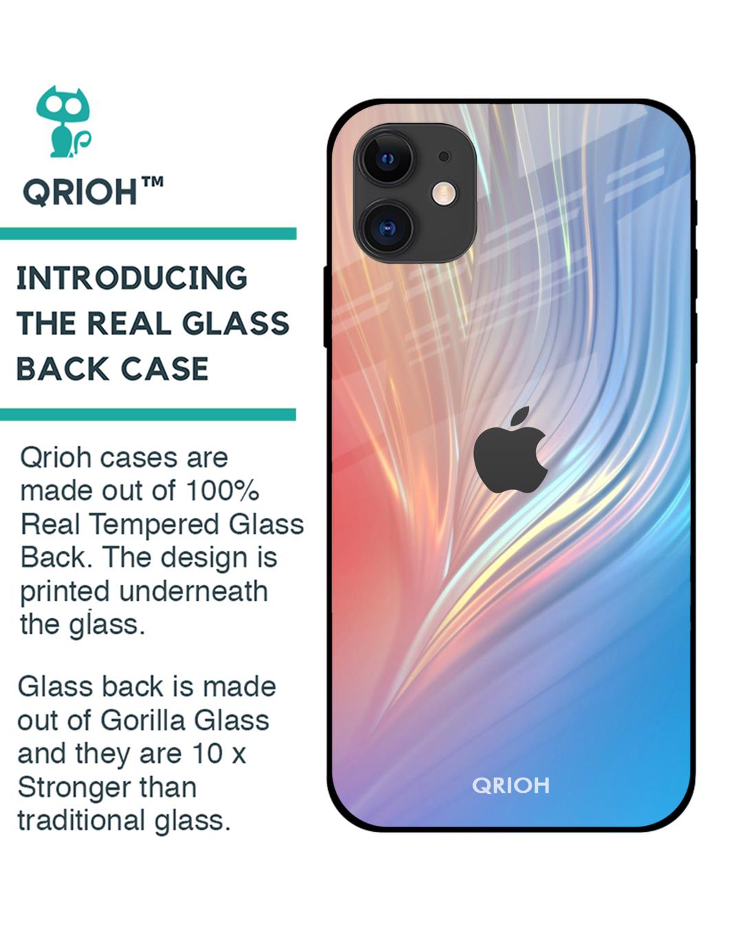 Shop Iphone 12 Mystic Aurora Glass Case-Back