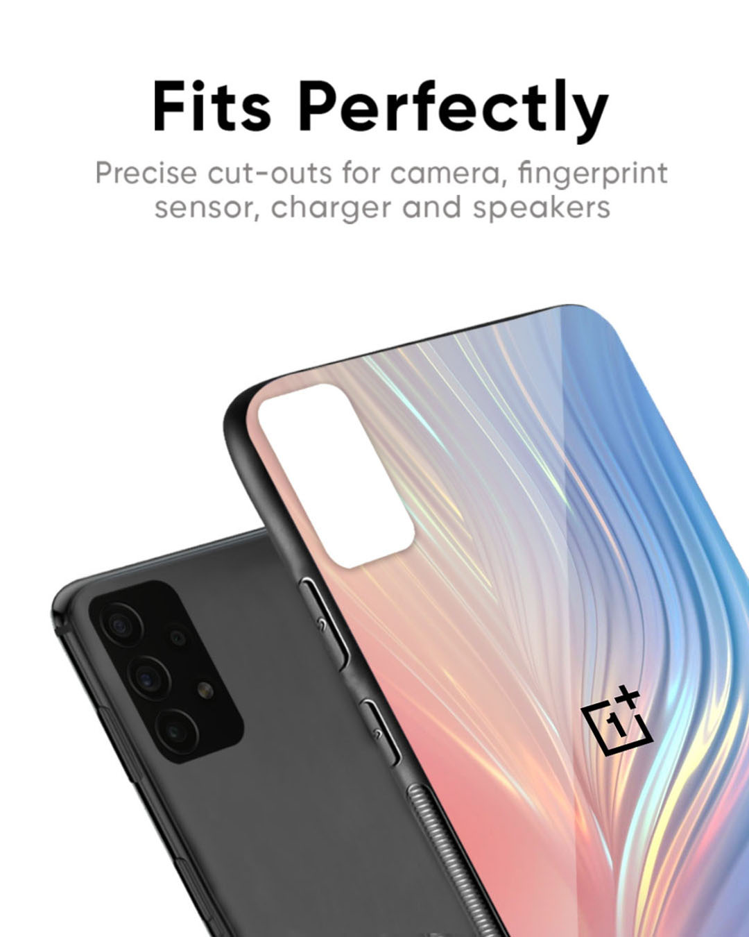 Shop Mystic Aurora Premium Glass Case for OnePlus 7(Shock Proof, Scratch Resistant)-Back