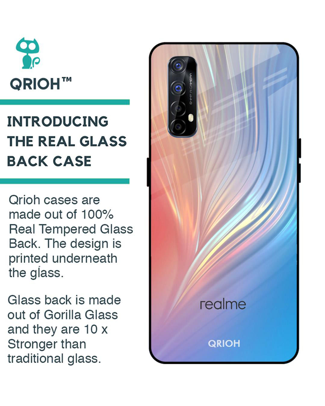 Shop Mystic Aurora Printed Premium Glass Cover for Realme Narzo 20 Pro (Shock Proof, Lightweight)-Back