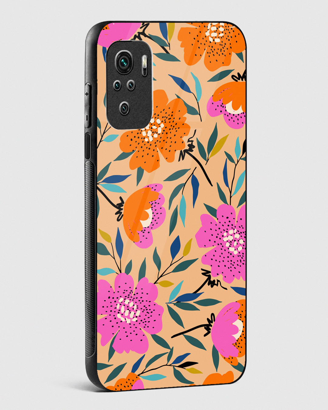 Shop Mystical Magnolia Premium Glass Case for Xiaomi Redmi Note 10-Back