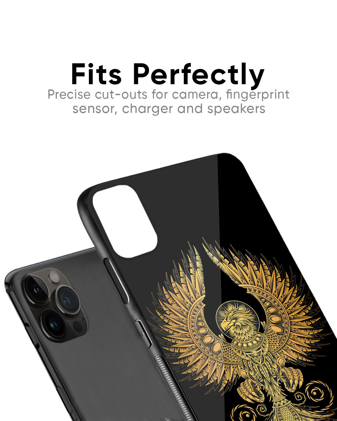 Shop Mythical Phoenix Art Premium Glass Case for Apple iPhone 15 Pro Max (Shock Proof, Scratch Resistant)-Back