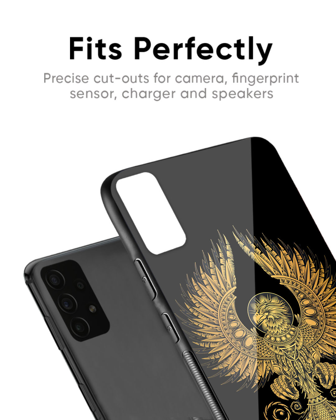 Shop Mythical Phoenix Art Premium Glass Case for Oppo Reno8T 5G (Shock Proof, Scratch Resistant)-Back