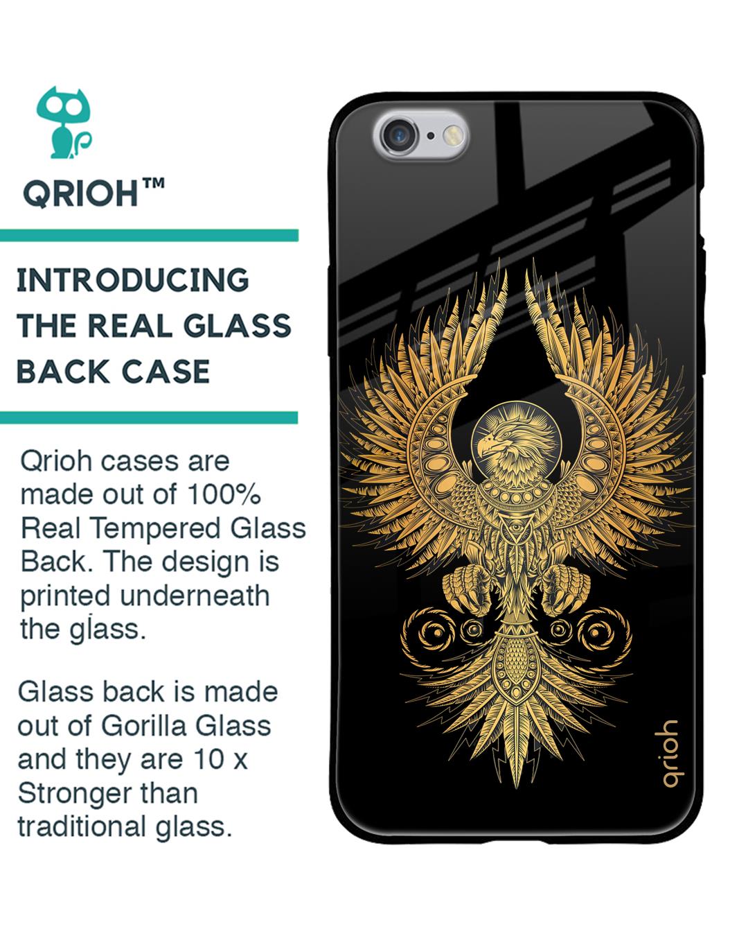Shop Mythical Phoenix Art Printed Premium Glass Cover For iPhone 6S (Impact Resistant, Matte Finish)-Back