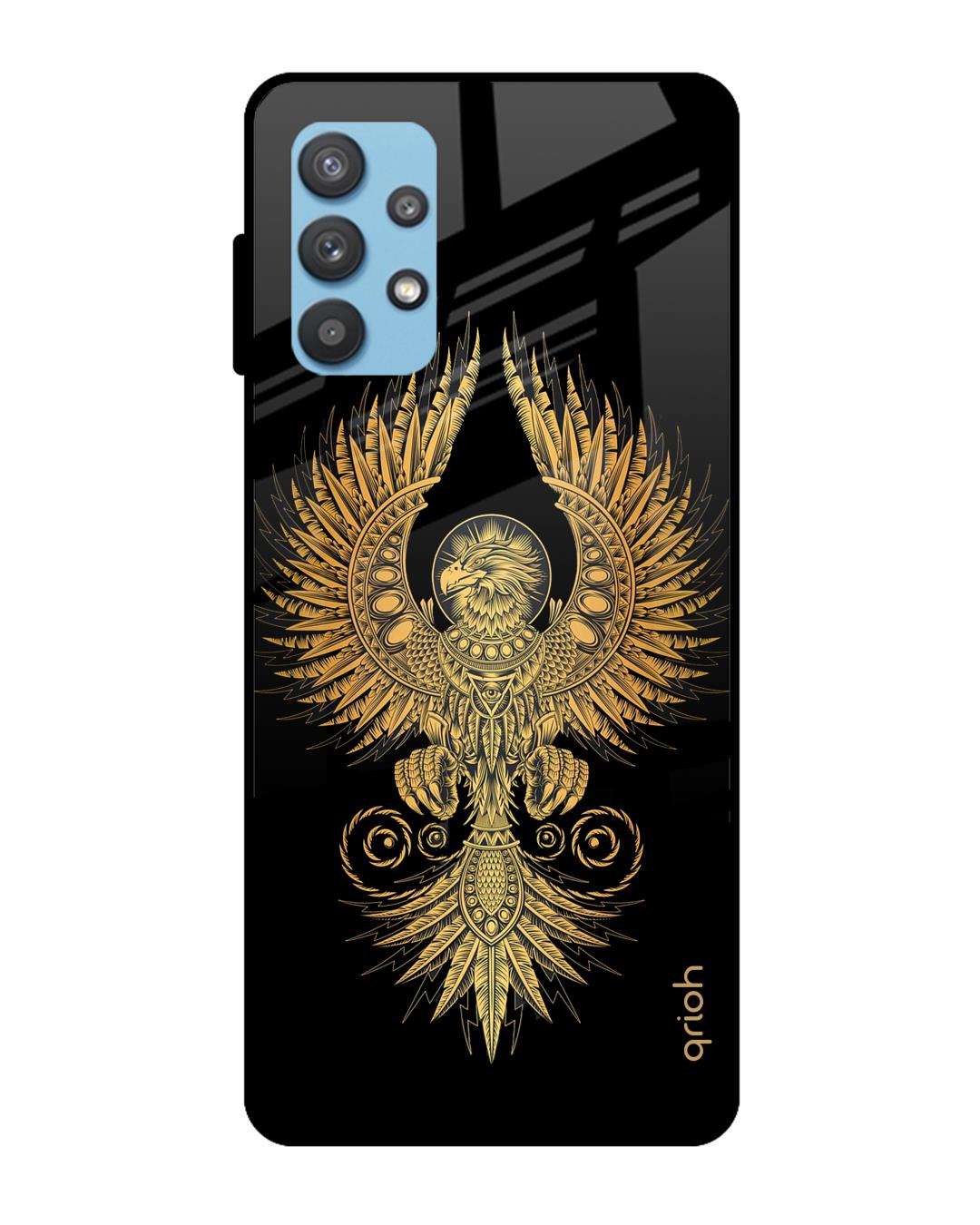 Shop Mythical Phoenix Art Printed Premium Glass Cover For  A52s 5G(Impact Resistant-Back