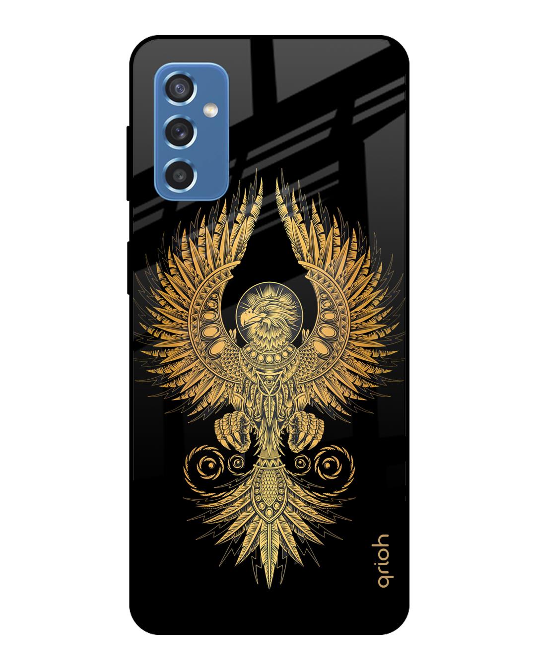 Shop Mythical Phoenix Art Printed Premium Glass Cover For  M52 5G(Impact Resistant-Back