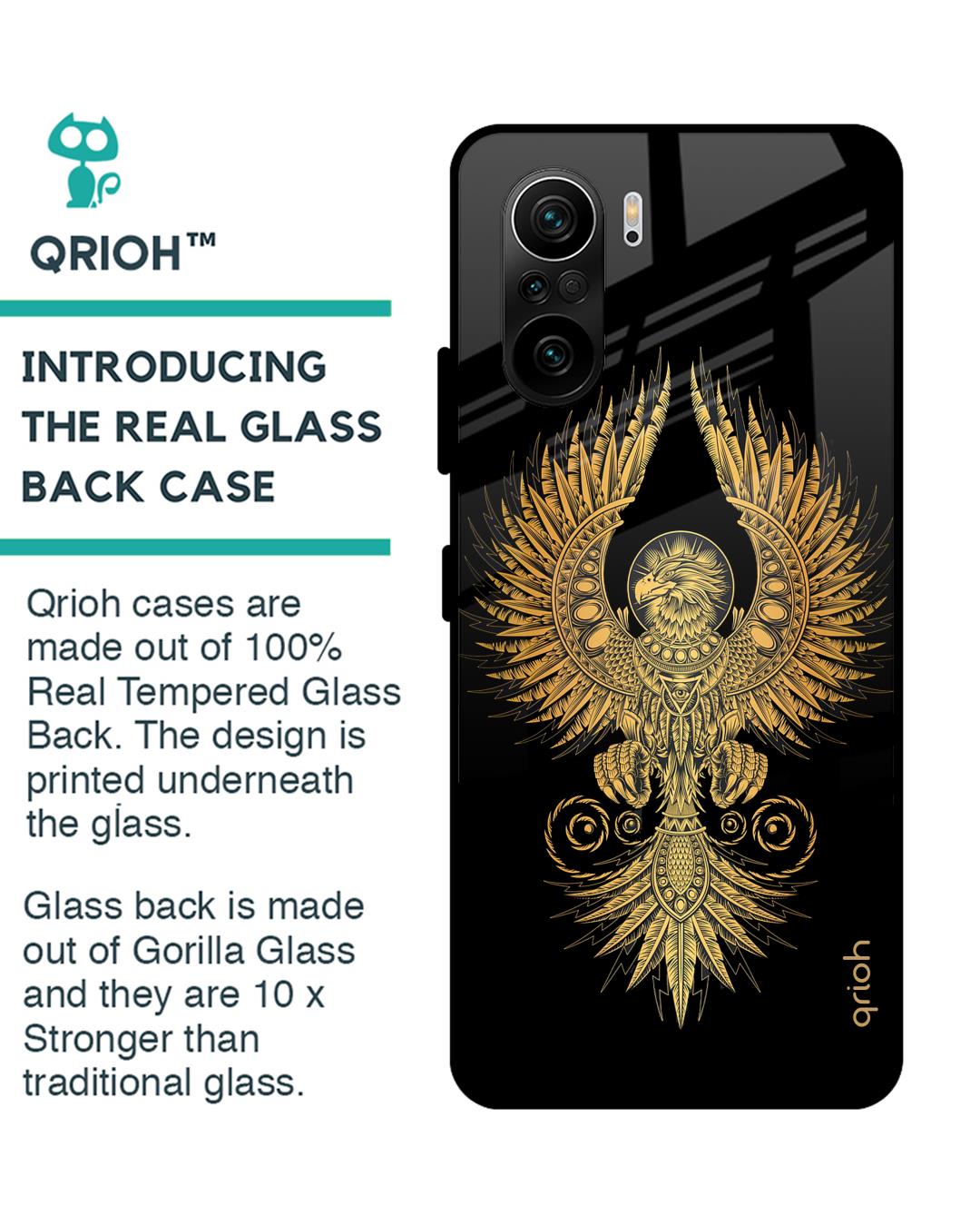 Shop Mythical Phoenix Art Printed Premium Glass Cover For Mi 11X (Impact Resistant, Matte Finish)-Back