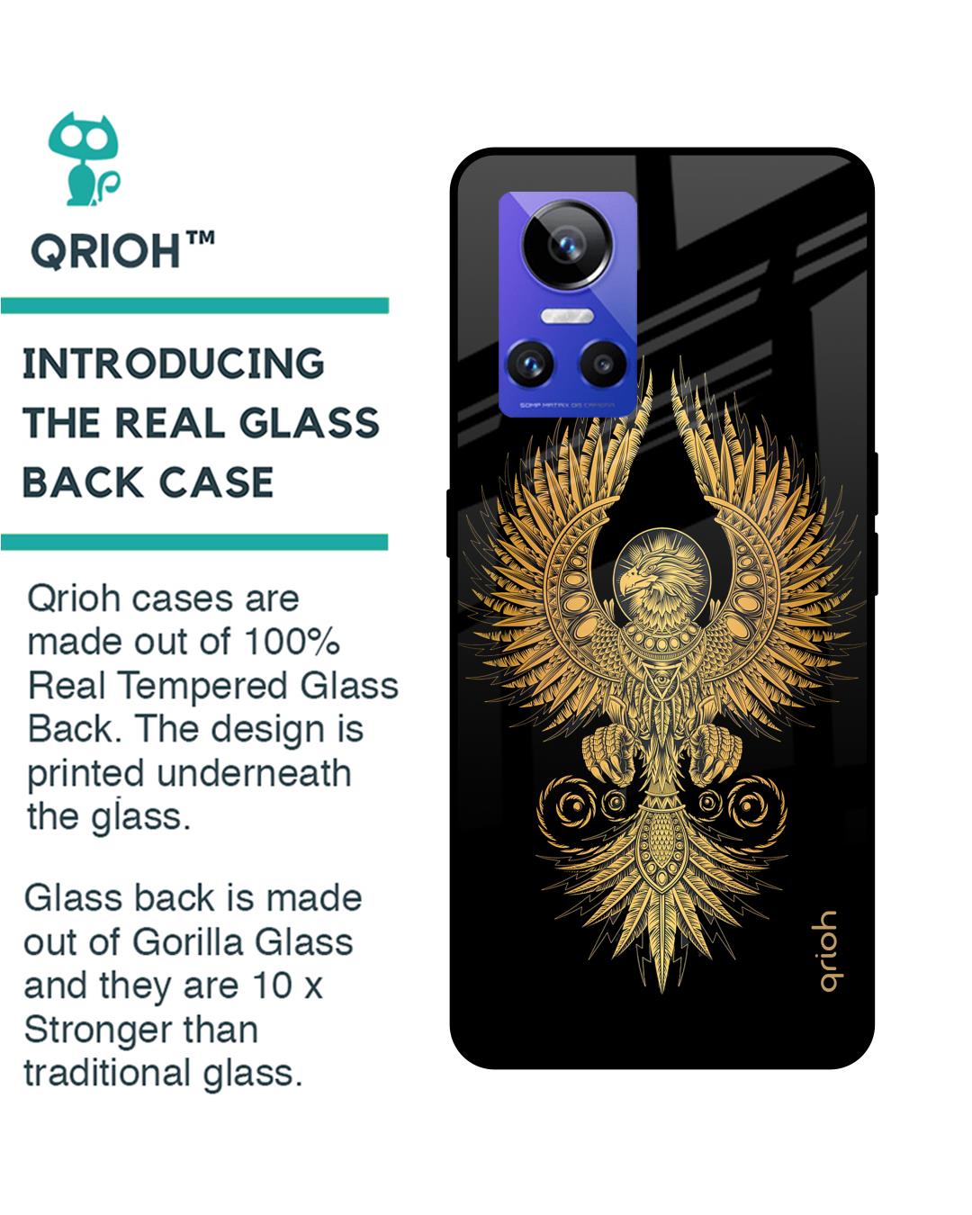 Shop Mythical Phoenix Art Printed Premium Glass Cover for Realme GT Neo 3(Shock Proof, Scratch Resistant)-Back