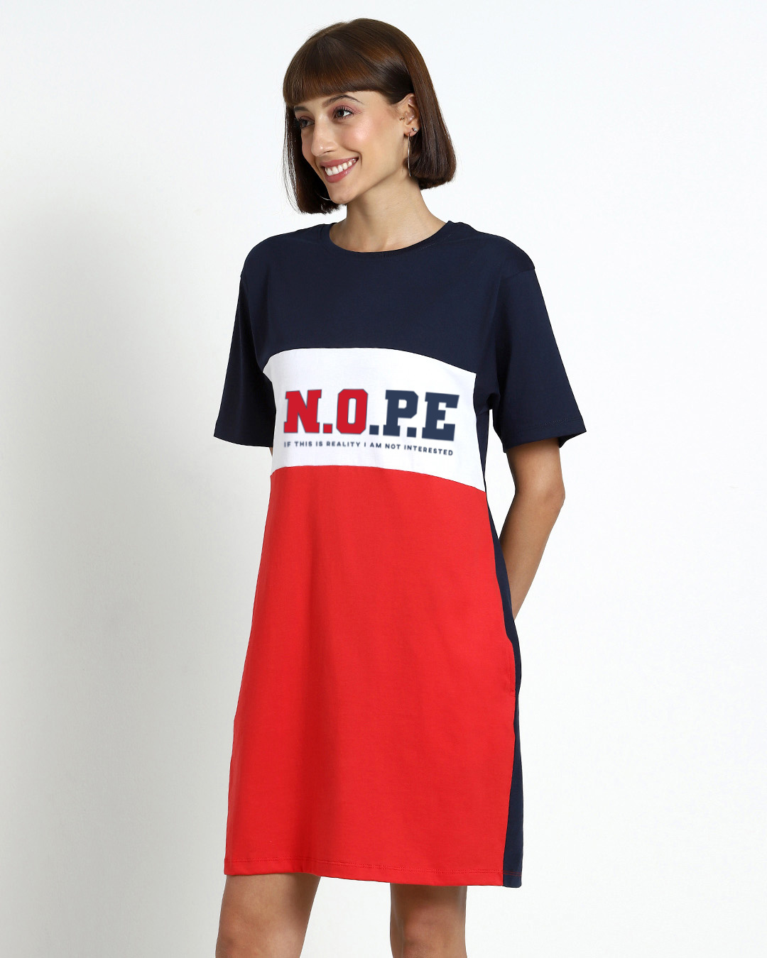 Shop N.O.P.E Color Block Dress-Back