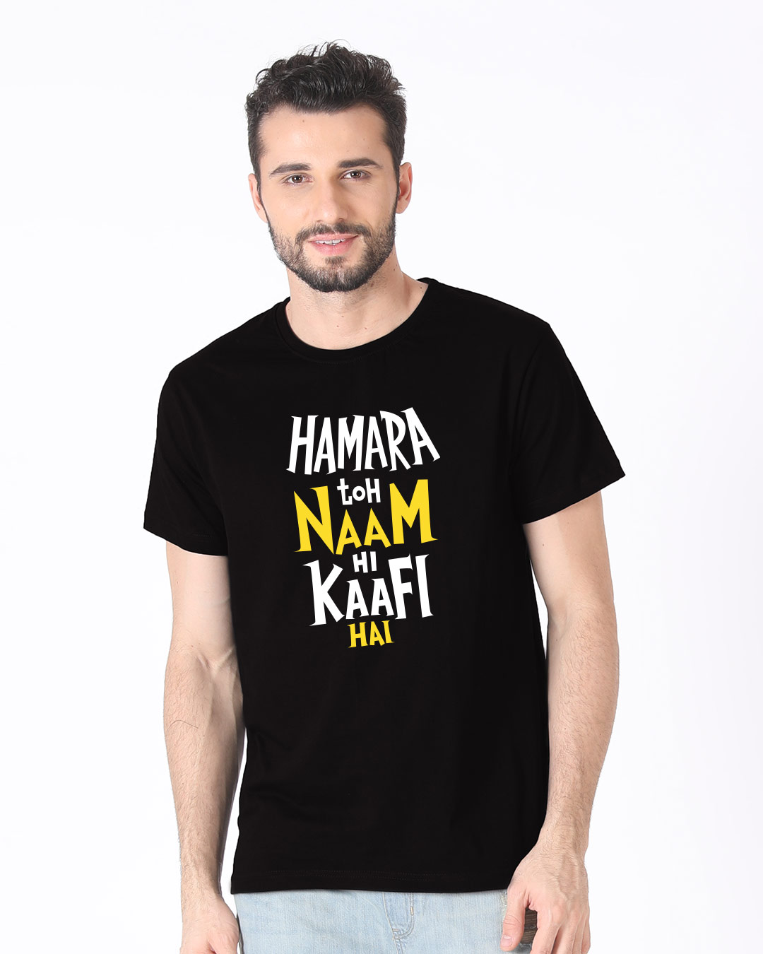 Shop Naam Hi Kaafi Hai Half Sleeve T-Shirt-Back