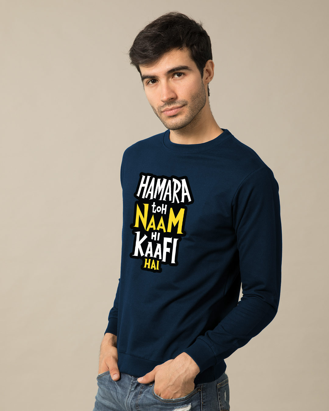 Shop Naam Hi Kaafi Hai Sweatshirt-Back