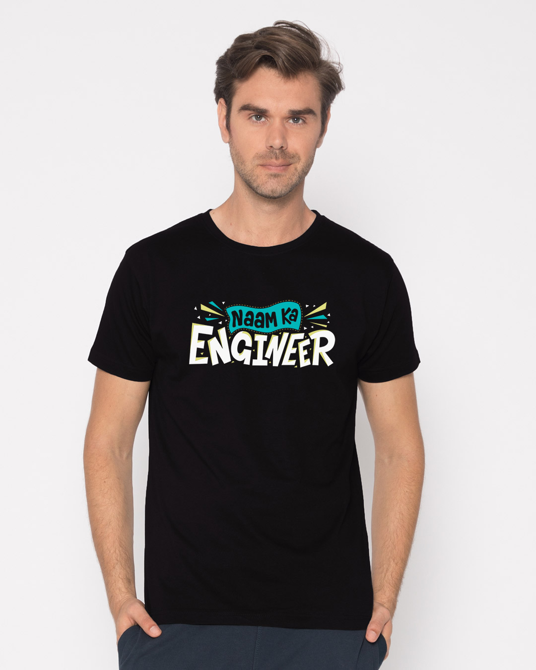 Shop Naam Ka Engineer Half Sleeve T-Shirt-Back