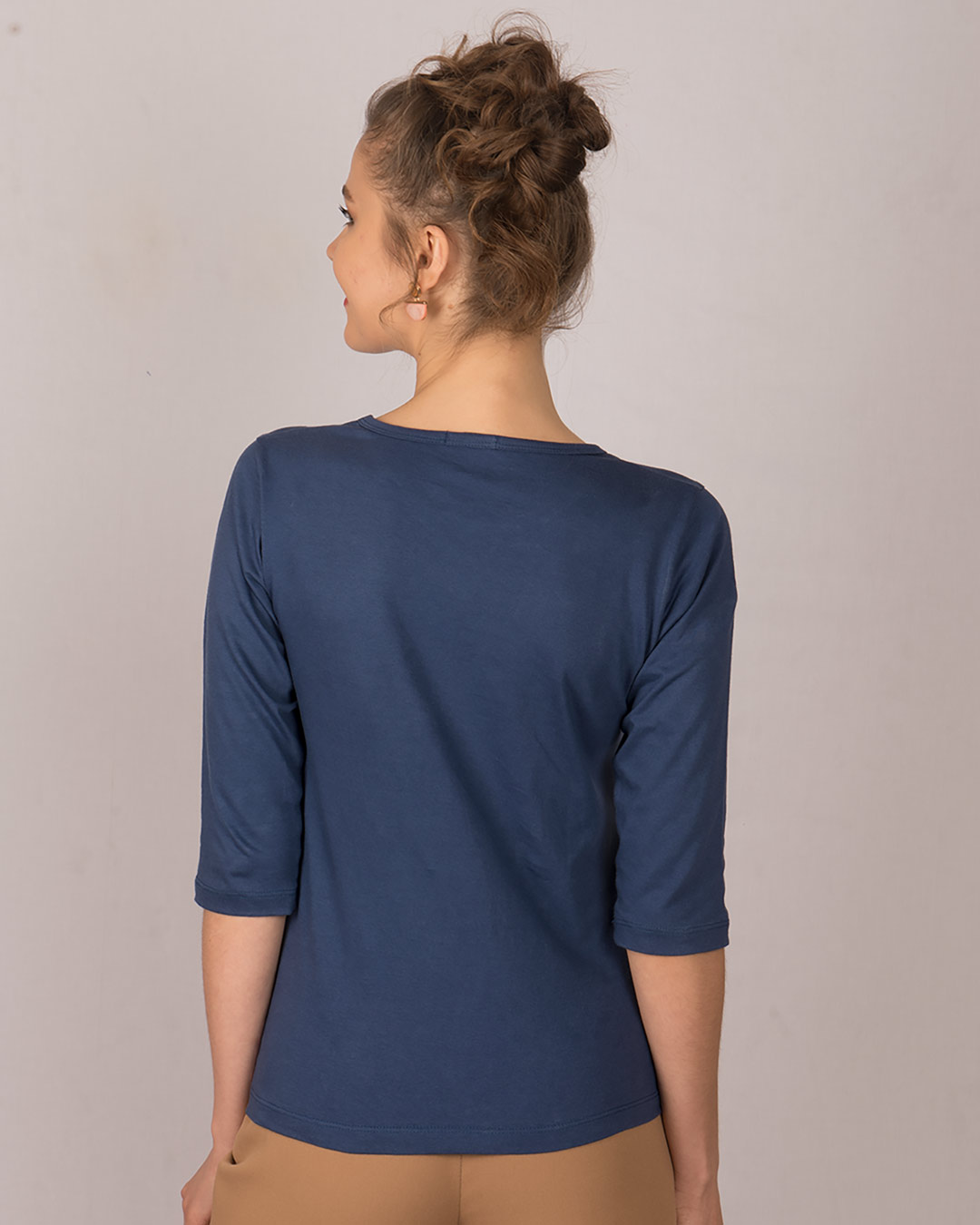Shop Nap Queen Round Neck 3/4th Sleeve T-Shirt-Back