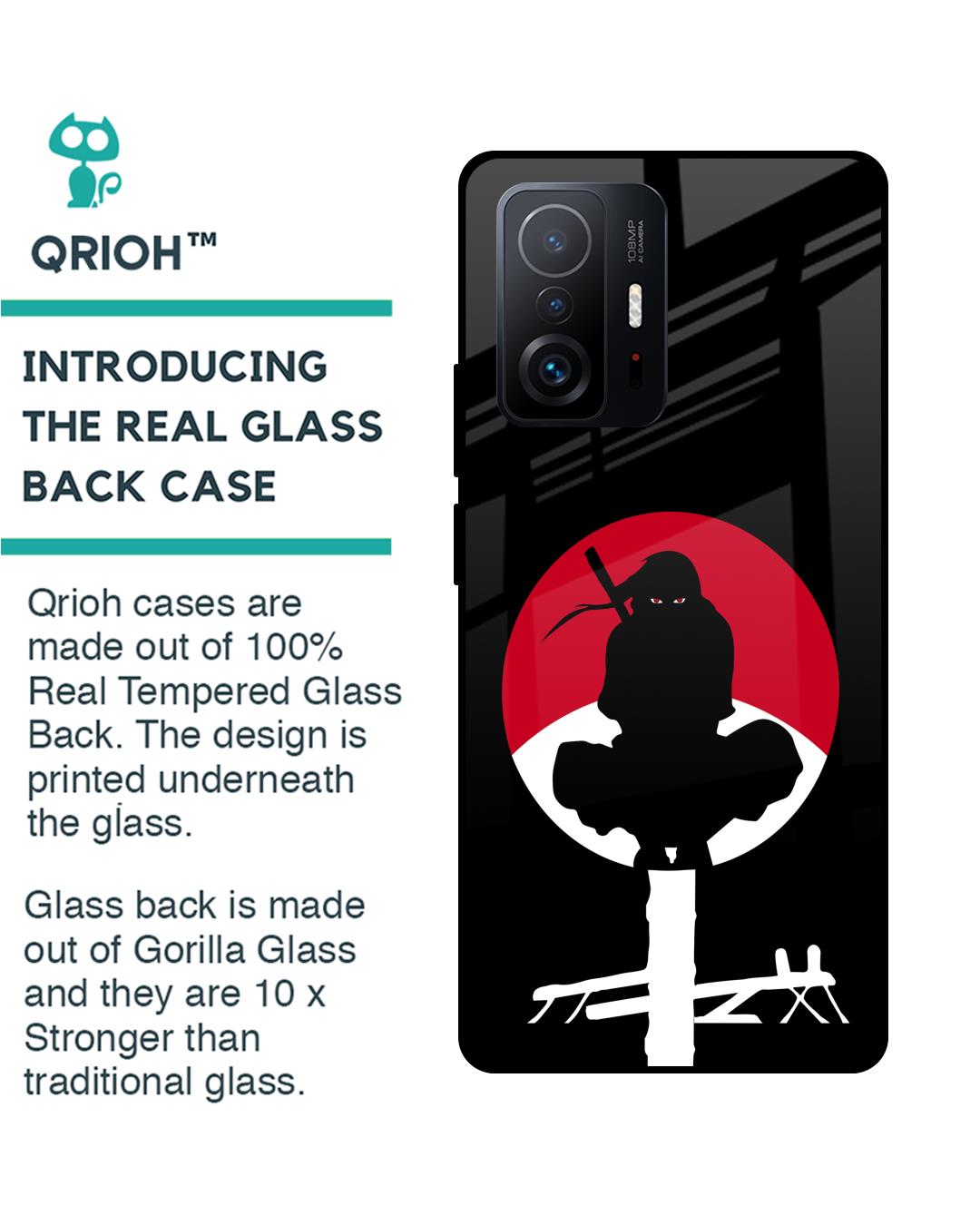 Shop Naruto Illustration Premium Glass Case for Mi 11T Pro 5G (Shock Proof,Scratch Resistant)-Back
