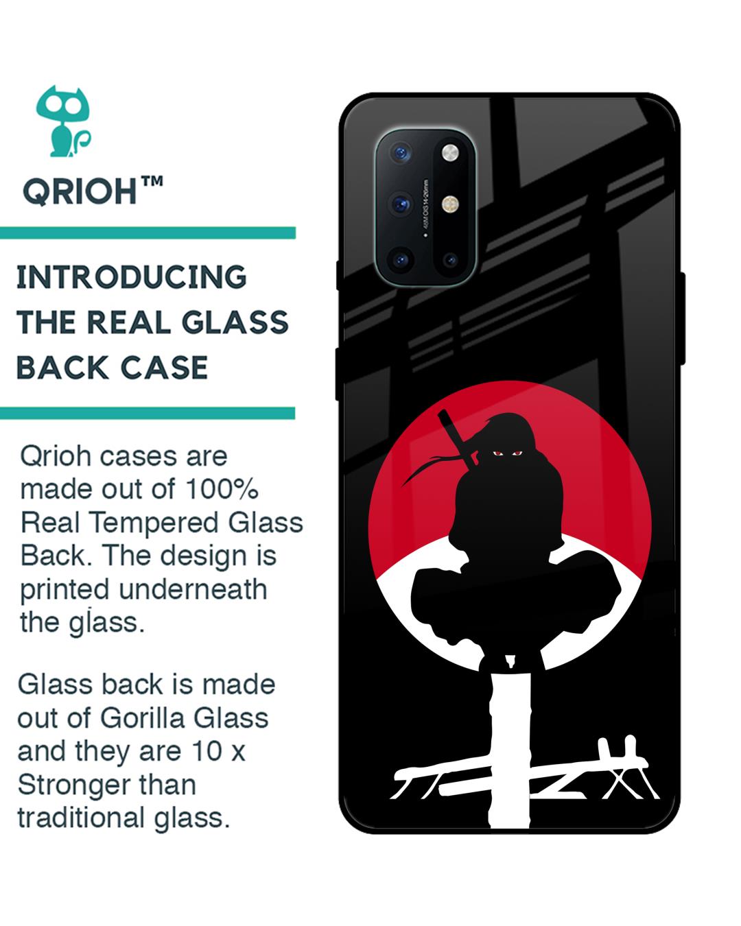 Shop Naruto Illustration Premium Glass Case for OnePlus 8T (Shock Proof,Scratch Resistant)-Back
