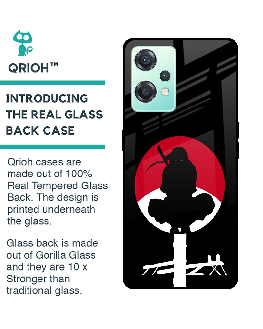 Shop Naruto Illustration Premium Glass Case for OnePlus Nord CE 2 Lite 5G-Back