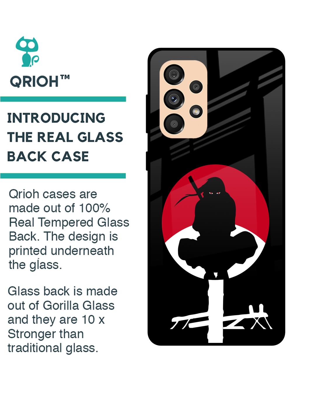 Shop Naruto Illustration Premium Glass Case for Samsung Galaxy A33 5G (Shock Proof,Scratch Resistant)-Back