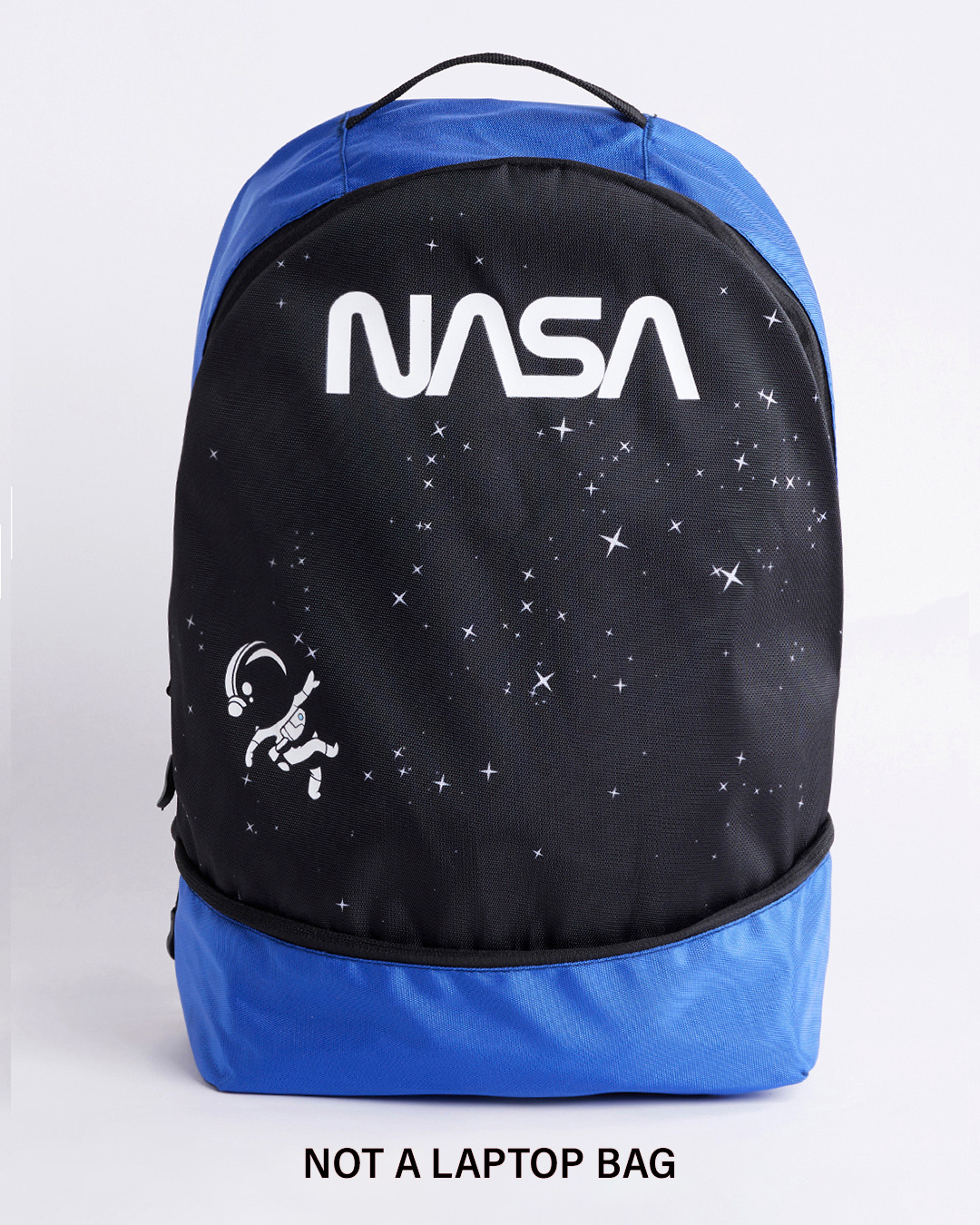 Shop Unisex Blue & Black Nasa Astronaut Graphic Printed Small Backpack-Back