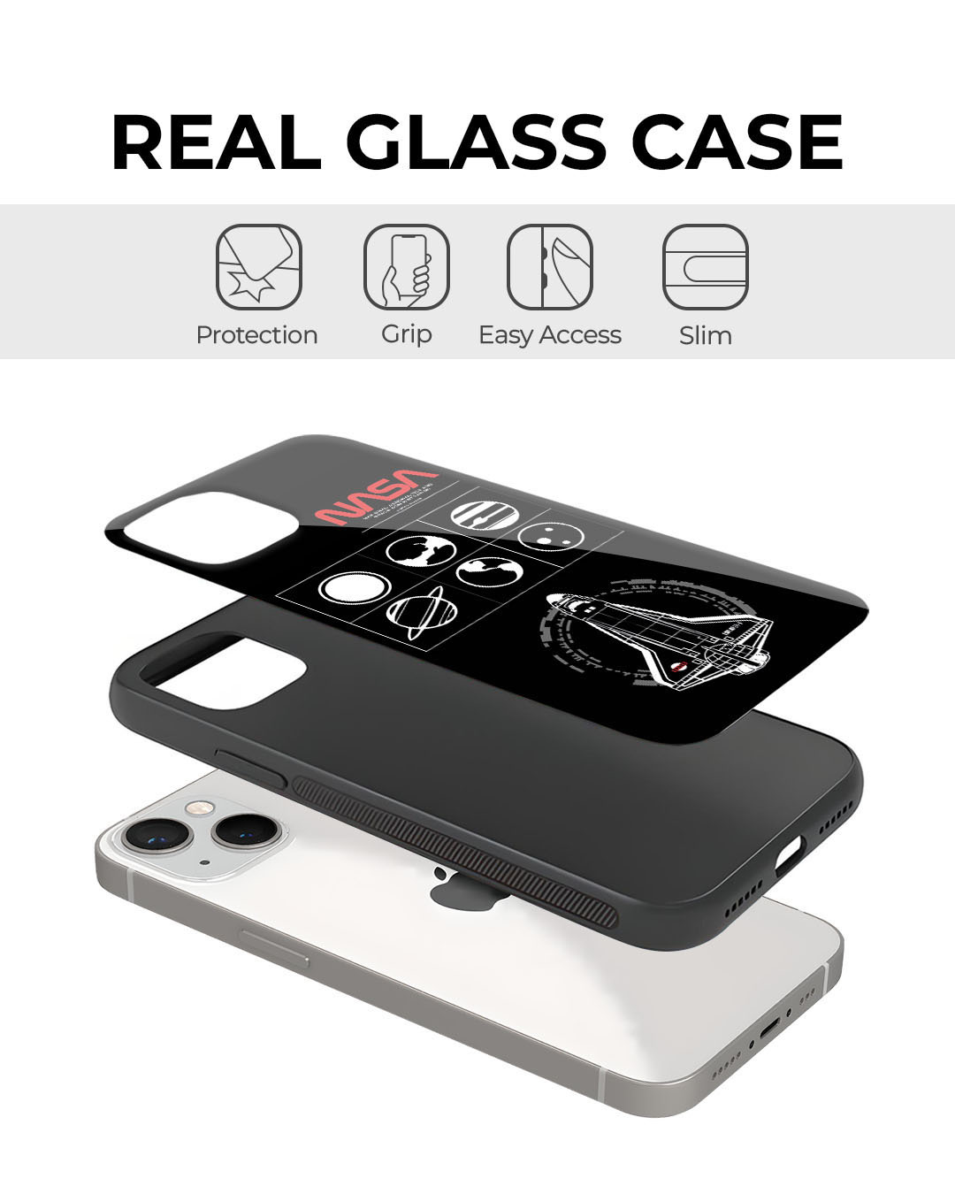 Shop NASA Spacecraft Premium Glass Cover for OnePlus 11R 5G-Back